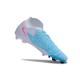 Nike Phantom Luna Elite NU FG Ltblue Pink Grey High Soccer Cleats For Men