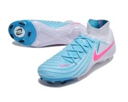 Nike Phantom Luna Elite NU FG Ltblue Pink Grey High Soccer Cleats For Men