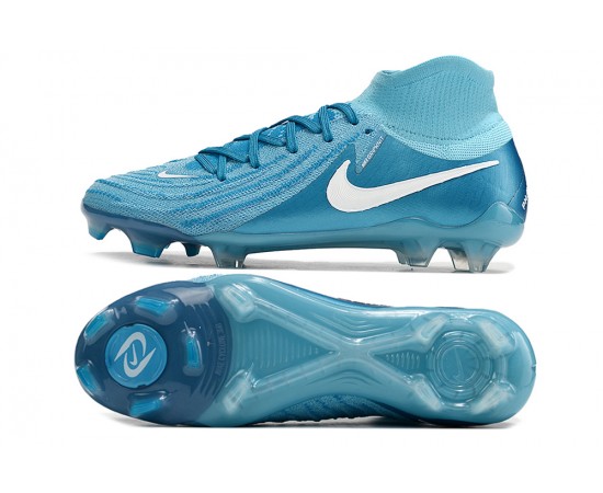 Nike Phantom Luna Elite NU FG Ltblue White High Soccer Cleats For Men