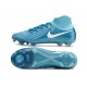 Nike Phantom Luna Elite NU FG Ltblue White High Soccer Cleats For Men