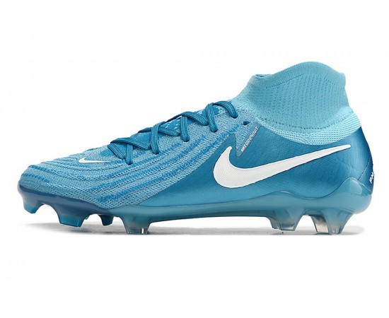 Nike Phantom Luna Elite NU FG Ltblue White High Soccer Cleats For Men