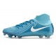 Nike Phantom Luna Elite NU FG Ltblue White High Soccer Cleats For Men