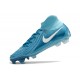 Nike Phantom Luna Elite NU FG Ltblue White High Soccer Cleats For Men