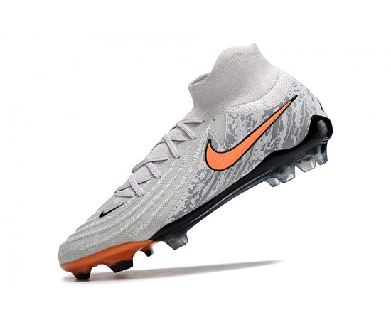 Nike Phantom Luna Elite NU FG Orange And Grey Black High Soccer Cleats For Men