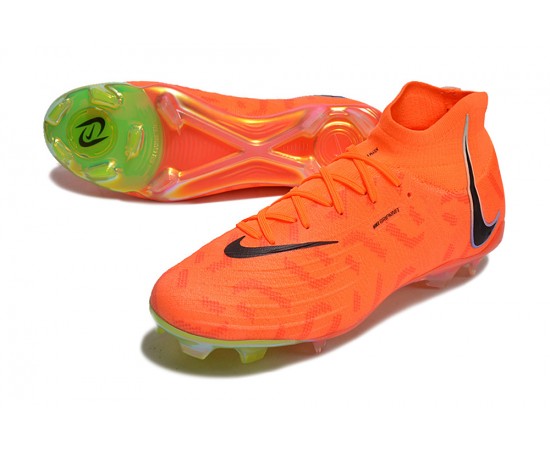 Nike Phantom Luna Elite NU FG Orange Black Green High Soccer Cleats For Men