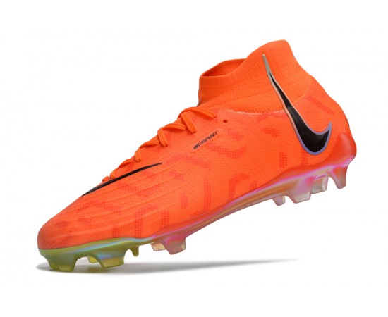 Nike Phantom Luna Elite NU FG Orange Black Green High Soccer Cleats For Men