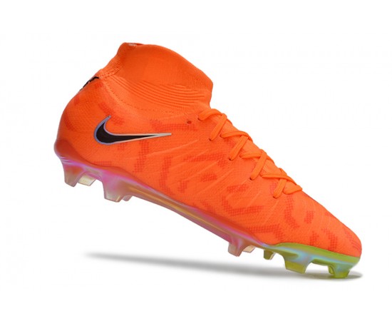 Nike Phantom Luna Elite NU FG Orange Black Green High Soccer Cleats For Men