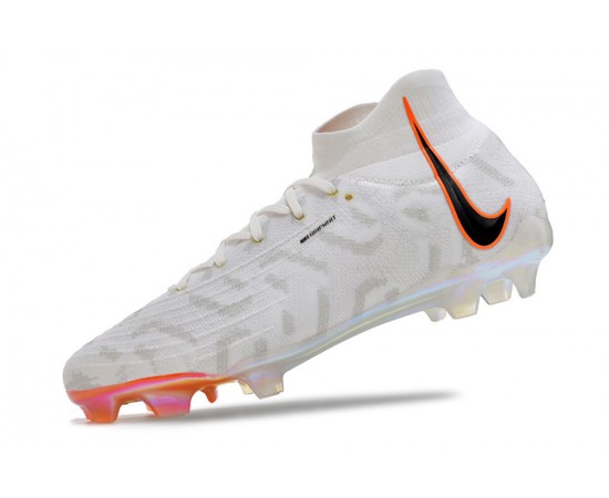 Nike Phantom Luna Elite NU FG Orange Grey Black White High Soccer Cleats For Men