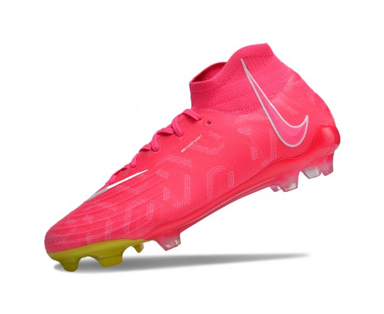 Nike Phantom Luna Elite NU FG Peach Yellow White High Top Soccer Cleats For Men