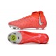 Nike Phantom Luna Elite NU FG Red Black White High Soccer Cleats For Men