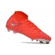 Nike Phantom Luna Elite NU FG Red Black White High Soccer Cleats For Men