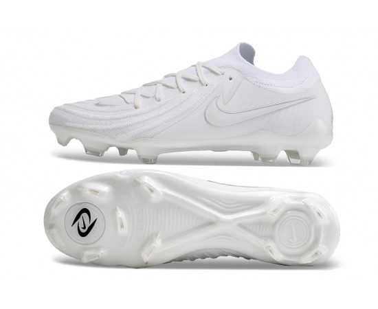 Nike Phantom Luna Elite NU FG White Beige Low Soccer Cleats For Men