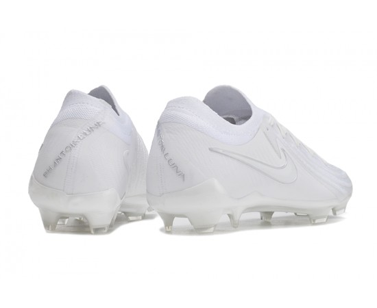 Nike Phantom Luna Elite NU FG White Beige Low Soccer Cleats For Men