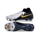 Nike Phantom Luna Elite NU FG White Black Gold High Soccer Cleats For Men