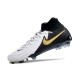 Nike Phantom Luna Elite NU FG White Black Gold High Soccer Cleats For Men