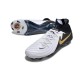 Nike Phantom Luna Elite NU FG White Black Gold High Soccer Cleats For Men