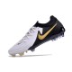 Nike Phantom Luna Elite NU FG White Black Gold Low Soccer Cleats For Men