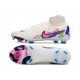 Nike Phantom Luna Elite NU FG White Blue Pink High Soccer Cleats For Men