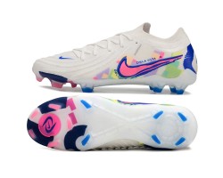 Nike Phantom Luna Elite NU FG White Blue Pink Low Soccer Cleats For Men