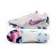 Nike Phantom Luna Elite NU FG White Blue Pink Low Soccer Cleats For Men