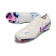 Nike Phantom Luna Elite NU FG White Blue Pink Low Soccer Cleats For Men