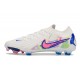 Nike Phantom Luna Elite NU FG White Blue Pink Low Soccer Cleats For Men