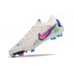 Nike Phantom Luna Elite NU FG White Blue Pink Low Soccer Cleats For Men