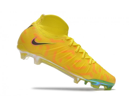 Nike Phantom Luna Elite NU FG Yellow Black High Soccer Cleats For Men