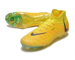 Nike Phantom Luna Elite NU FG Yellow Black High Soccer Cleats For Men