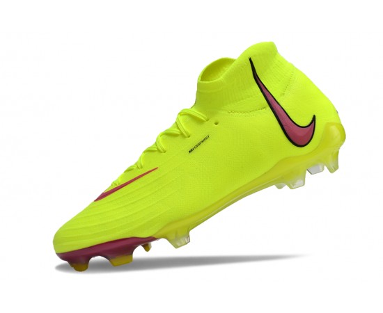 Nike Phantom Luna Elite NU FG Yellow Brown High Soccer Cleats For Men