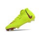 Nike Phantom Luna Elite NU FG Yellow Brown High Soccer Cleats For Men