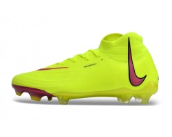 Nike Phantom Luna Elite NU FG Yellow Brown High Soccer Cleats For Men