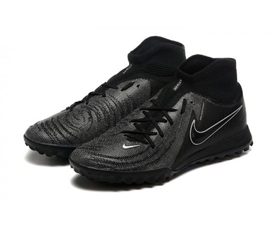 Nike Phantom Luna Elite TF High Top Black Soccer Cleats For Men