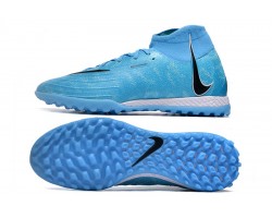 Nike Phantom Luna Elite TF High Top Blue Soccer Cleats For Men And Women 