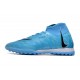 Nike Phantom Luna Elite TF High Top Blue Soccer Cleats For Men And Women