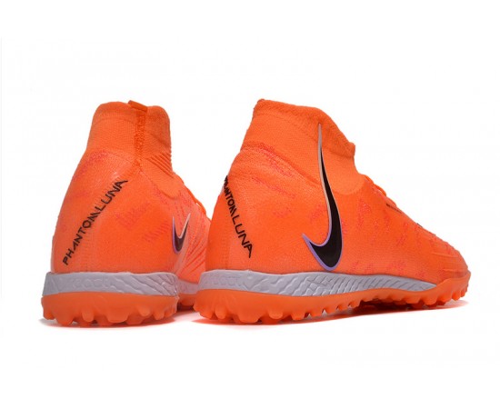 Nike Phantom Luna Elite TF High Top Orange Soccer Cleats For Men And Women