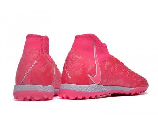 Nike Phantom Luna Elite TF High Top Peach Soccer Cleats For Men And Women