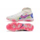 Nike Phantom Luna Elite TF High Top Pink White Blue Soccer Cleats For Men