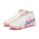 Nike Phantom Luna Elite TF High Top Pink White Blue Soccer Cleats For Men