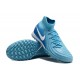 Nike Phantom Luna Elite TF High Top Soccer Cleats Ltblue White For Men And Women