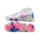 Nike Phantom Luna Elite TF High Top Soccer Cleats White Blue Pink For Men And Women