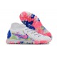 Nike Phantom Luna Elite TF High Top Soccer Cleats White Blue Pink For Men And Women