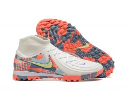 Nike Phantom Luna Elite TF High Top White Gold Orange Soccer Cleats For Men 