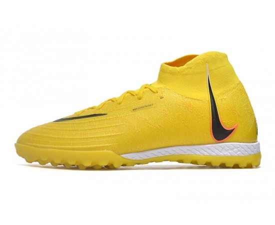 Nike Phantom Luna Elite TF High Top Yellow Soccer Cleats For Men And Women