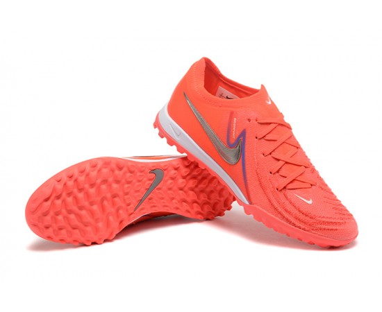 Nike Phantom Luna Elite TF Low Pink Grey Soccer Cleats For Men