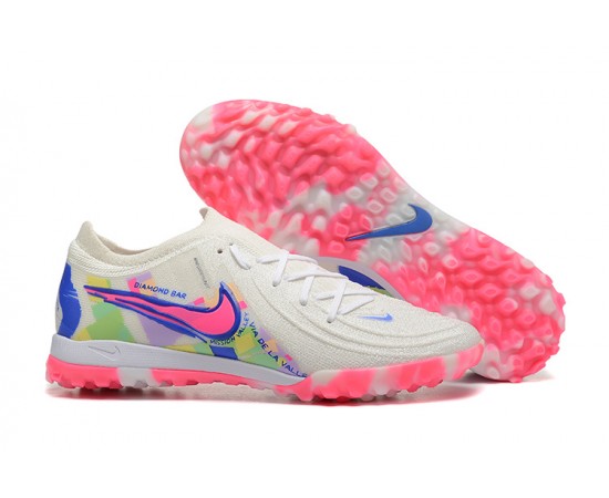 Nike Phantom Luna Elite TF Low Pink White Blue Soccer Cleats For Men