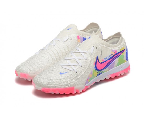 Nike Phantom Luna Elite TF Low Pink White Blue Soccer Cleats For Men