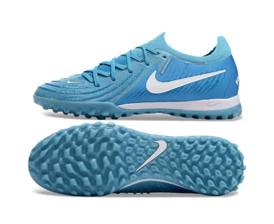 Nike Phantom Luna Elite TF Low Soccer Cleats Ltblue White For Men And Women