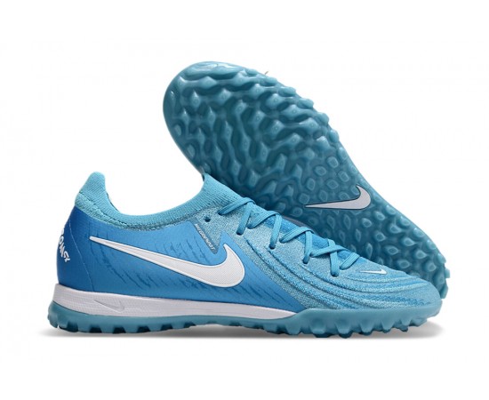 Nike Phantom Luna Elite TF Low Soccer Cleats Ltblue White For Men And Women