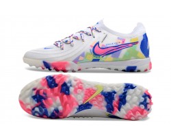 Nike Phantom Luna Elite TF Low Soccer Cleats White Blue Pink For Men And Women 